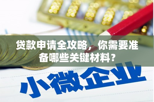 德宏贷款申请全攻略，你需要准备哪些关键材料？
