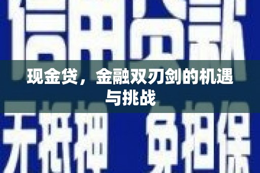 德宏现金贷，金融双刃剑的机遇与挑战