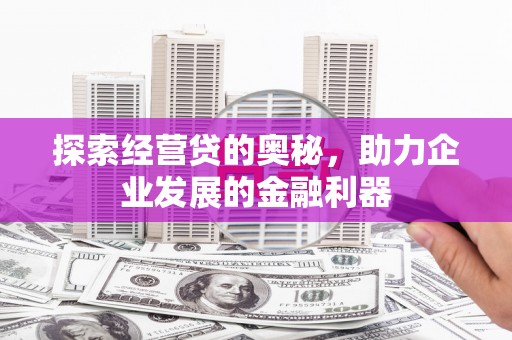 德宏探索经营贷的奥秘，助力企业发展的金融利器