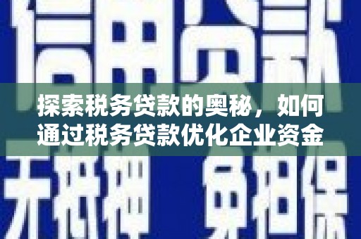 德宏探索税务贷款的奥秘，如何通过税务贷款优化企业资金流