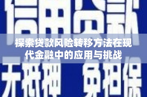 德宏探索贷款风险转移方法在现代金融中的应用与挑战
