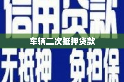 德宏车辆二次抵押贷款