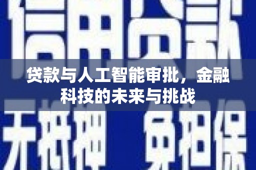 德宏贷款与人工智能审批，金融科技的未来与挑战