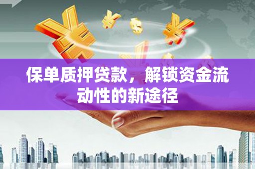 德宏保单质押贷款，解锁资金流动性的新途径