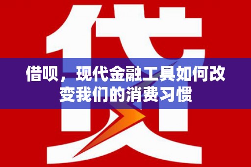 德宏借呗，现代金融工具如何改变我们的消费习惯