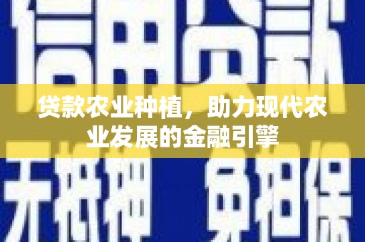 德宏贷款农业种植，助力现代农业发展的金融引擎