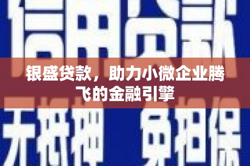 德宏银盛贷款，助力小微企业腾飞的金融引擎
