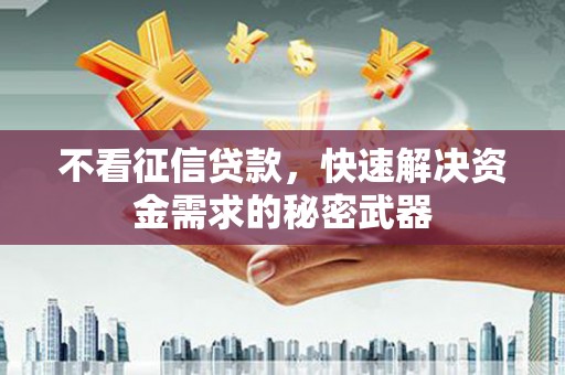 德宏不看征信贷款，快速解决资金需求的秘密武器