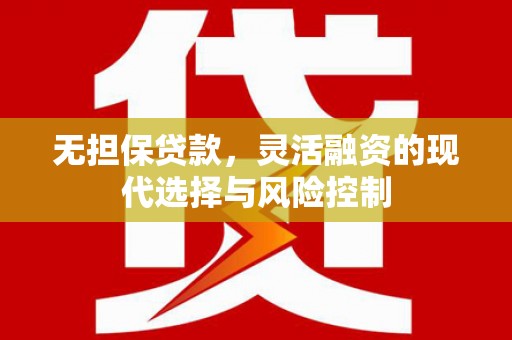 德宏无担保贷款，灵活融资的现代选择与风险控制