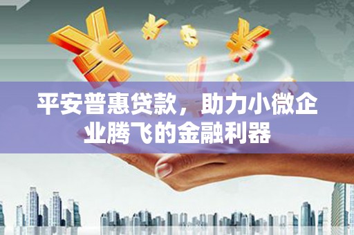 德宏平安普惠贷款，助力小微企业腾飞的金融利器