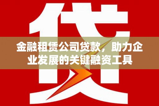 德宏金融租赁公司贷款，助力企业发展的关键融资工具