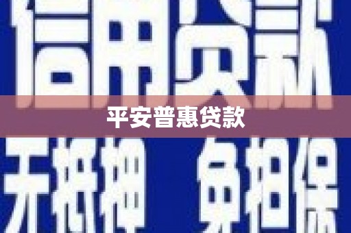 德宏平安普惠贷款