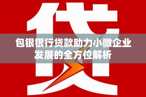 德宏包银银行贷款助力小微企业发展的全方位解析