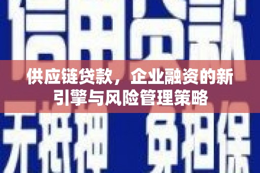 德宏供应链贷款，企业融资的新引擎与风险管理策略