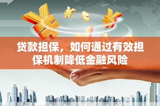 德宏贷款担保，如何通过有效担保机制降低金融风险