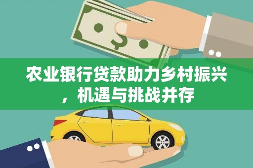 德宏农业银行贷款助力乡村振兴，机遇与挑战并存